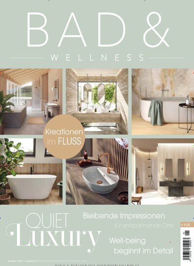 Titelbild der Ausgabe 1/2026 von Bad & Wellness. Diese Zeitschrift und viele weitere Gartenzeitschriften und Wohnzeitschriften als Abo oder epaper bei United Kiosk online kaufen.