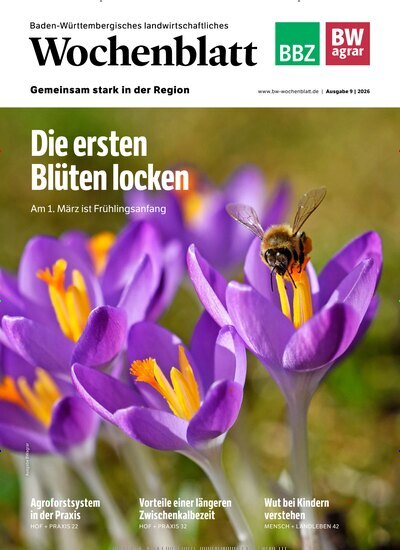 Titelbild der Ausgabe 9/2026 von Baden-Württembergisches Landwirtschaftliches Wochenblatt. Diese Zeitschrift und viele weitere Naturzeitschriften, Landwirtschaftszeitungen und Umweltmagazine als Abo oder epaper bei United Kiosk online kaufen.