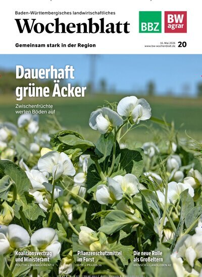 Titelbild der Ausgabe 20/2026 von Baden-Württembergisches Landwirtschaftliches Wochenblatt. Diese Zeitschrift und viele weitere Naturzeitschriften, Landwirtschaftszeitungen und Umweltmagazine als Abo oder epaper bei United Kiosk online kaufen.
