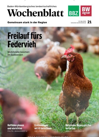 Titelbild der Ausgabe 21/2026 von Baden-Württembergisches Landwirtschaftliches Wochenblatt. Diese Zeitschrift und viele weitere Naturzeitschriften, Landwirtschaftszeitungen und Umweltmagazine als Abo oder epaper bei United Kiosk online kaufen.