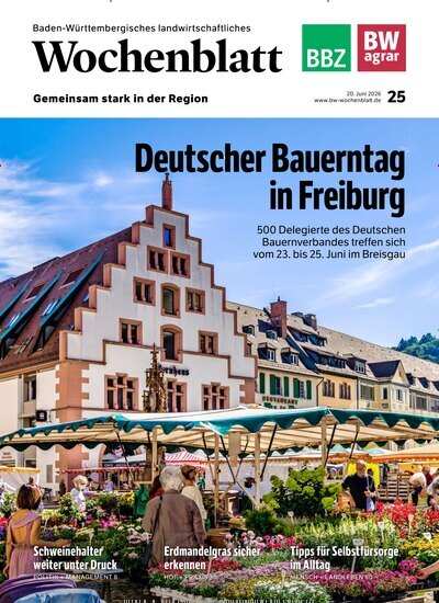 Titelbild der Ausgabe 25/2026 von Baden-Württembergisches Landwirtschaftliches Wochenblatt. Diese Zeitschrift und viele weitere Naturzeitschriften, Landwirtschaftszeitungen und Umweltmagazine als Abo oder epaper bei United Kiosk online kaufen.