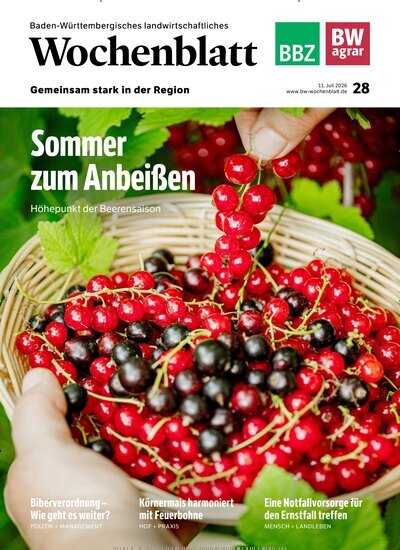 Titelbild der Ausgabe 28/2026 von Baden-Württembergisches Landwirtschaftliches Wochenblatt. Diese Zeitschrift und viele weitere Naturzeitschriften, Landwirtschaftszeitungen und Umweltmagazine als Abo oder epaper bei United Kiosk online kaufen.