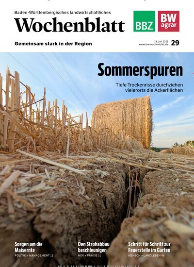 Titelbild der Ausgabe 29/2026 von Baden-Württembergisches Landwirtschaftliches Wochenblatt. Diese Zeitschrift und viele weitere Naturzeitschriften, Landwirtschaftszeitungen und Umweltmagazine als Abo oder epaper bei United Kiosk online kaufen.