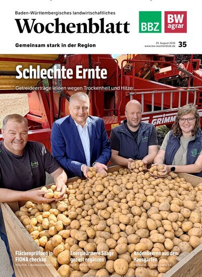 Titelbild der Ausgabe 35/2026 von Baden-Württembergisches Landwirtschaftliches Wochenblatt. Diese Zeitschrift und viele weitere Naturzeitschriften, Landwirtschaftszeitungen und Umweltmagazine als Abo oder epaper bei United Kiosk online kaufen.