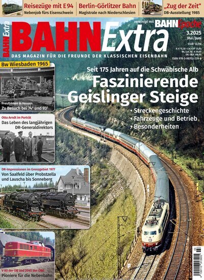 Titelbild der Ausgabe 3/2025 von Bahn Extra. Diese Zeitschrift und viele weitere Reisemagazine, Freizeitmagazine und Wissensmagazine als Abo oder epaper bei United Kiosk online kaufen.