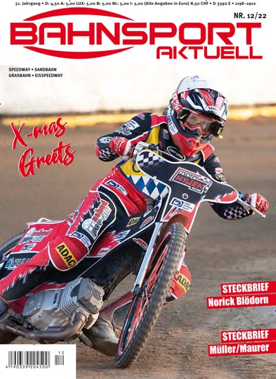 Titelbild der Ausgabe 12/2022 von Bahnsport Aktuell. Diese Zeitschrift und viele weitere Automagazine und Motorradzeitschriften als Abo oder epaper bei United Kiosk online kaufen.