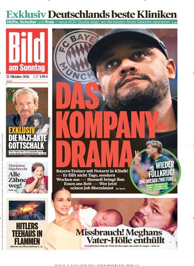 Titelbild der Ausgabe 43/2026 von BamS Bild am Sonntag Gesamtausgabe. Diese Zeitschrift und viele weitere Zeitungsabos als Abo oder epaper bei United Kiosk online kaufen.