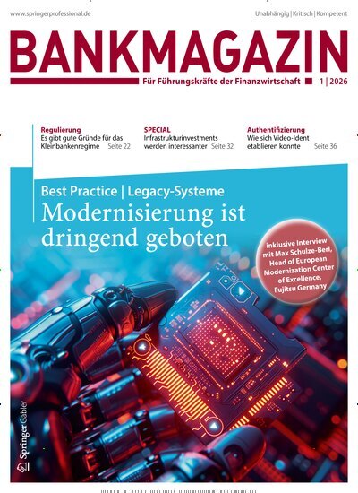 Titelbild der Ausgabe 1/2026 von Bankmagazin. Diese Zeitschrift und viele weitere Businessmagazine als Abo oder epaper bei United Kiosk online kaufen.