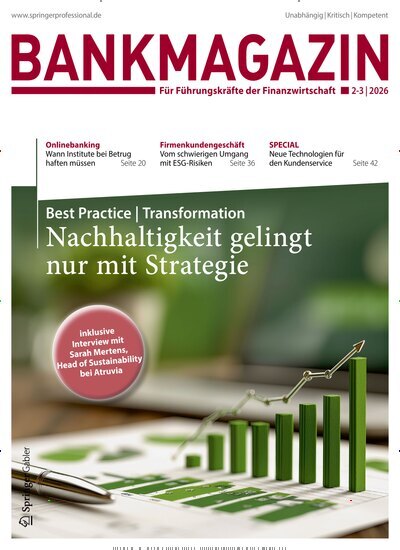 Titelbild der Ausgabe 2/2026 von Bankmagazin. Diese Zeitschrift und viele weitere Businessmagazine als Abo oder epaper bei United Kiosk online kaufen.