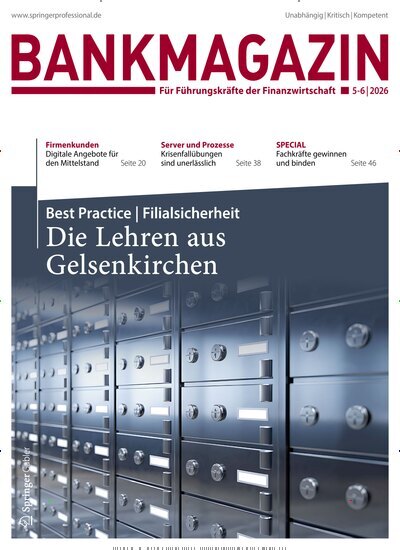 Titelbild der Ausgabe 5/2026 von Bankmagazin. Diese Zeitschrift und viele weitere Businessmagazine als Abo oder epaper bei United Kiosk online kaufen.