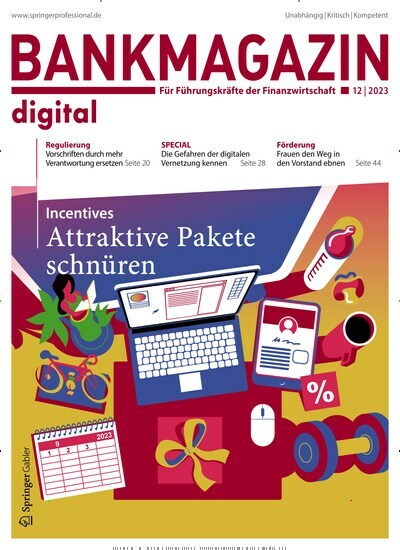Titelbild der Ausgabe 12/2023 von Bankmagazin. Diese Zeitschrift und viele weitere Businessmagazine als Abo oder epaper bei United Kiosk online kaufen.
