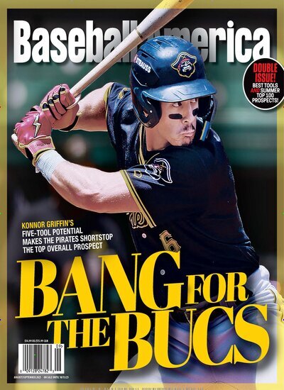 Titelbild der Ausgabe 8/2025 von Baseball America. Diese Zeitschrift und viele weitere Sportmagazine als Abo oder epaper bei United Kiosk online kaufen.