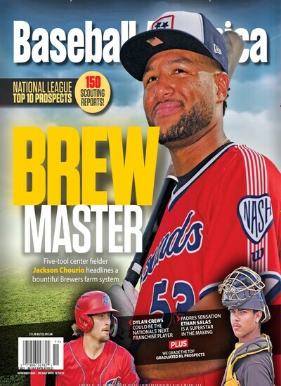 Titelbild der Ausgabe 10/2023 von Baseball America. Diese Zeitschrift und viele weitere Sportmagazine als Abo oder epaper bei United Kiosk online kaufen.