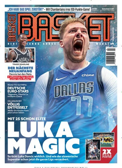 Titelbild der Ausgabe 4/2024 von Basket. Diese Zeitschrift und viele weitere Sportmagazine als Abo oder epaper bei United Kiosk online kaufen.