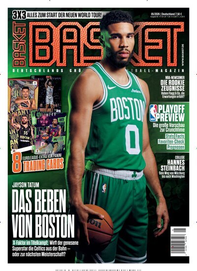 Titelbild der Ausgabe 5/2026 von Basket. Diese Zeitschrift und viele weitere Sportmagazine als Abo oder epaper bei United Kiosk online kaufen.