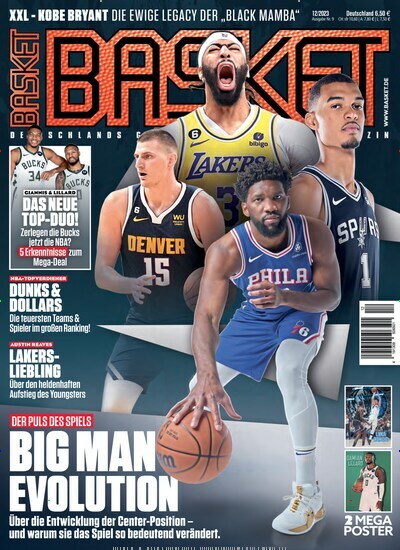 Titelbild der Ausgabe 12/2023 von Basket. Diese Zeitschrift und viele weitere Sportmagazine als Abo oder epaper bei United Kiosk online kaufen.