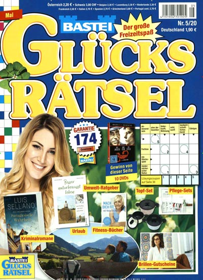 Titelbild der Ausgabe 5/2020 von Bastei Glücks-Rätsel. Diese Zeitschrift und viele weitere Groschenromane und Rätselhefte als Abo oder epaper bei United Kiosk online kaufen.
