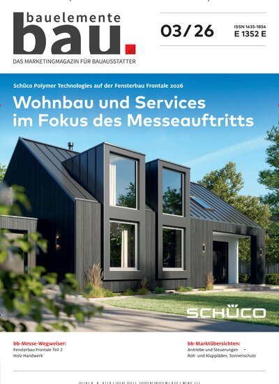Titelbild der Ausgabe 3/2026 von Bauelemente Bau. Diese Zeitschrift und viele weitere Architekturzeitschriften und Bauzeitschriften als Abo oder epaper bei United Kiosk online kaufen.