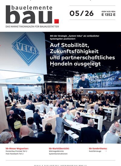 Titelbild der Ausgabe 5/2026 von Bauelemente Bau. Diese Zeitschrift und viele weitere Architekturzeitschriften und Bauzeitschriften als Abo oder epaper bei United Kiosk online kaufen.