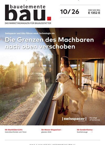 Titelbild der Ausgabe 10/2026 von Bauelemente Bau. Diese Zeitschrift und viele weitere Architekturzeitschriften und Bauzeitschriften als Abo oder epaper bei United Kiosk online kaufen.