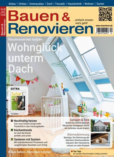 Titelbild der Ausgabe 12/2026 von Bauen & Renovieren. Diese Zeitschrift und viele weitere Gartenzeitschriften und Wohnzeitschriften als Abo oder epaper bei United Kiosk online kaufen.