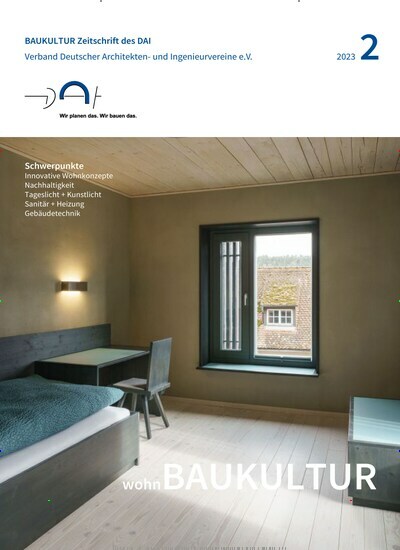 Titelbild der Ausgabe 2/2023 von Baukultur. Diese Zeitschrift und viele weitere Architekturzeitschriften und Bauzeitschriften als Abo oder epaper bei United Kiosk online kaufen.