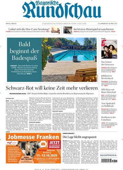 Titelbild der Ausgabe 100/2025 von Bayerische Rundschau. Diese Zeitschrift und viele weitere Zeitungsabos als Abo oder epaper bei United Kiosk online kaufen.