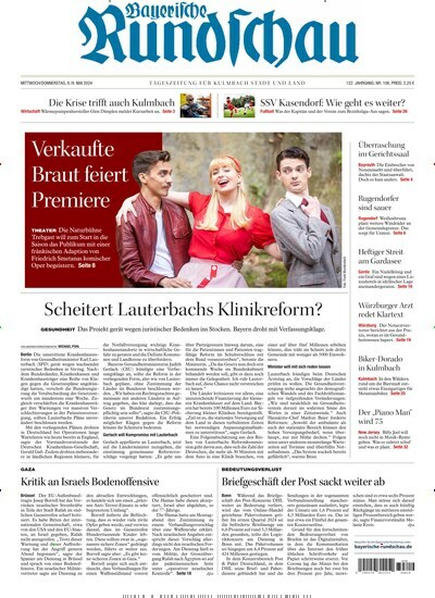 Titelbild der Ausgabe 106/2024 von Bayerische Rundschau. Diese Zeitschrift und viele weitere Zeitungsabos als Abo oder epaper bei United Kiosk online kaufen.