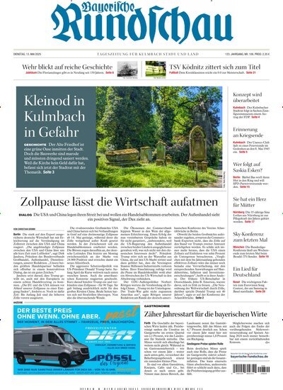 Titelbild der Ausgabe 109/2025 von Bayerische Rundschau. Diese Zeitschrift und viele weitere Zeitungsabos als Abo oder epaper bei United Kiosk online kaufen.