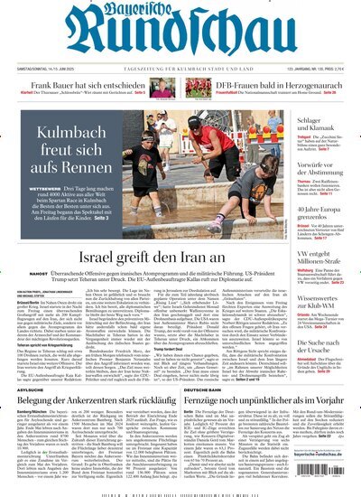 Titelbild der Ausgabe 135/2025 von Bayerische Rundschau. Diese Zeitschrift und viele weitere Zeitungsabos als Abo oder epaper bei United Kiosk online kaufen.
