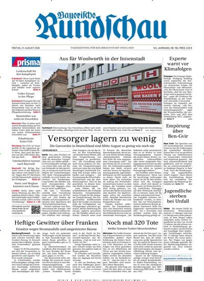 Titelbild der Ausgabe 192/2026 von Bayerische Rundschau. Diese Zeitschrift und viele weitere Zeitungsabos als Abo oder epaper bei United Kiosk online kaufen.