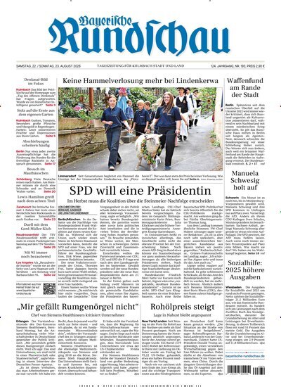 Titelbild der Ausgabe 193/2026 von Bayerische Rundschau. Diese Zeitschrift und viele weitere Zeitungsabos als Abo oder epaper bei United Kiosk online kaufen.