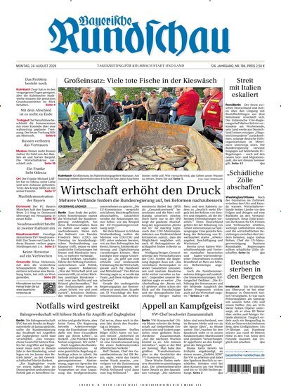 Titelbild der Ausgabe 194/2026 von Bayerische Rundschau. Diese Zeitschrift und viele weitere Zeitungsabos als Abo oder epaper bei United Kiosk online kaufen.