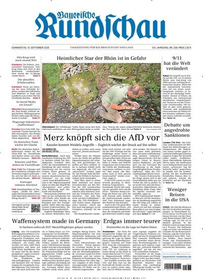 Titelbild der Ausgabe 209/2026 von Bayerische Rundschau. Diese Zeitschrift und viele weitere Zeitungsabos als Abo oder epaper bei United Kiosk online kaufen.