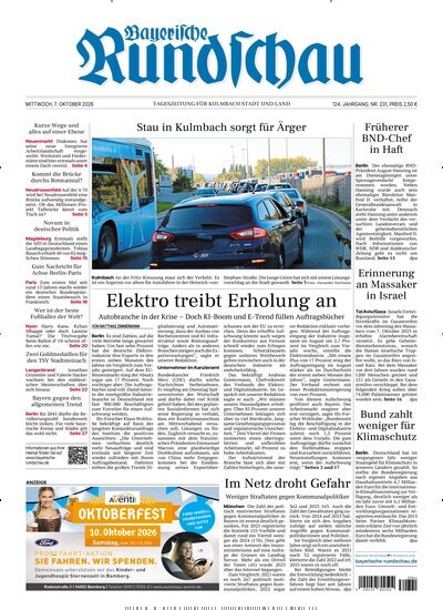 Titelbild der Ausgabe 231/2026 von Bayerische Rundschau. Diese Zeitschrift und viele weitere Zeitungsabos als Abo oder epaper bei United Kiosk online kaufen.