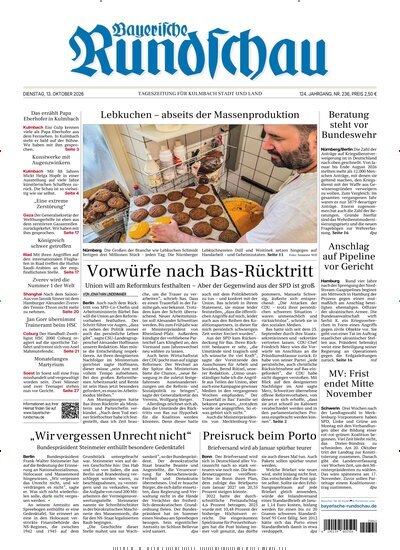 Titelbild der Ausgabe 236/2026 von Bayerische Rundschau. Diese Zeitschrift und viele weitere Zeitungsabos als Abo oder epaper bei United Kiosk online kaufen.