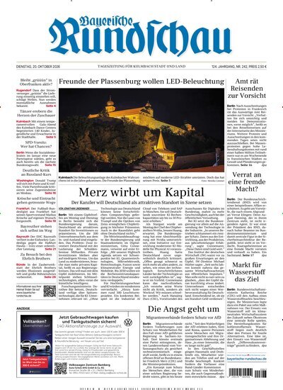 Titelbild der Ausgabe 242/2026 von Bayerische Rundschau. Diese Zeitschrift und viele weitere Zeitungsabos als Abo oder epaper bei United Kiosk online kaufen.