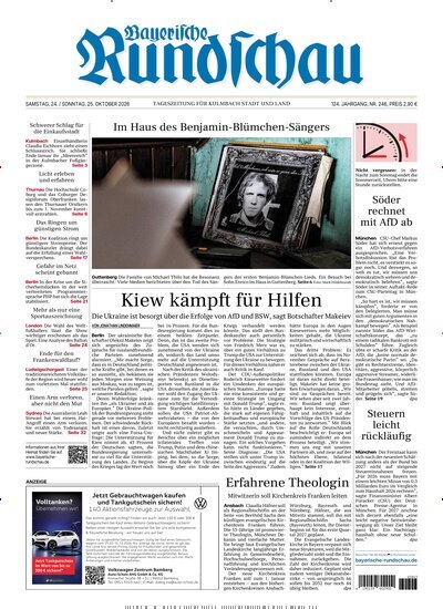 Titelbild der Ausgabe 246/2026 von Bayerische Rundschau. Diese Zeitschrift und viele weitere Zeitungsabos als Abo oder epaper bei United Kiosk online kaufen.