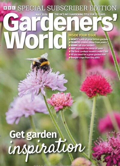 Titelbild der Ausgabe 5/2026 von BBC Gardeners World UK. Diese Zeitschrift und viele weitere Gartenzeitschriften und Wohnzeitschriften als Abo oder epaper bei United Kiosk online kaufen.