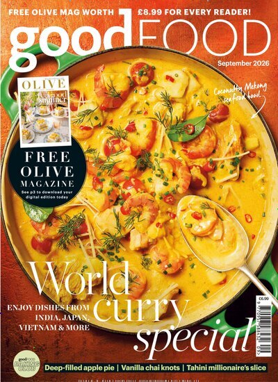 Titelbild der Ausgabe 9/2026 von BBC Good Food. Diese Zeitschrift und viele weitere Gartenzeitschriften und Wohnzeitschriften als Abo oder epaper bei United Kiosk online kaufen.