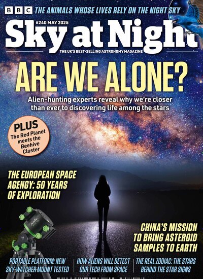 Titelbild der Ausgabe 5/2025 von BBC Sky at night. Diese Zeitschrift und viele weitere Reisemagazine, Freizeitmagazine und Wissensmagazine als Abo oder epaper bei United Kiosk online kaufen.
