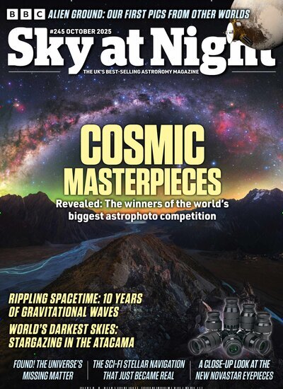 Titelbild der Ausgabe 10/2025 von BBC Sky at night. Diese Zeitschrift und viele weitere Reisemagazine, Freizeitmagazine und Wissensmagazine als Abo oder epaper bei United Kiosk online kaufen.