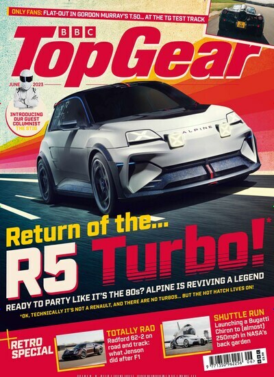 Titelbild der Ausgabe 6/2023 von BBC Top Gear. Diese Zeitschrift und viele weitere Automagazine und Motorradzeitschriften als Abo oder epaper bei United Kiosk online kaufen.
