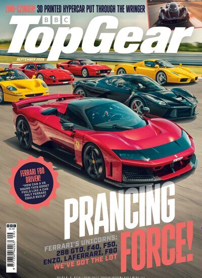 Titelbild der Ausgabe 10/2025 von BBC Top Gear. Diese Zeitschrift und viele weitere Automagazine und Motorradzeitschriften als Abo oder epaper bei United Kiosk online kaufen.