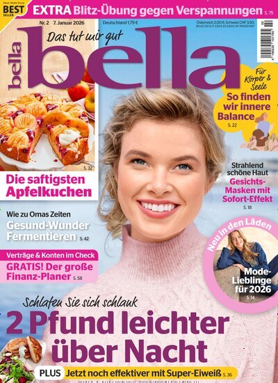 Titelbild der Ausgabe 2/2026 von bella. Diese Zeitschrift und viele weitere Frauenzeitschriften als Abo oder epaper bei United Kiosk online kaufen.
