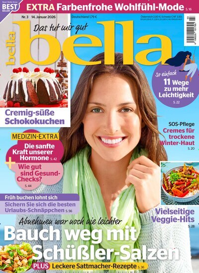 Titelbild der Ausgabe 3/2026 von bella. Diese Zeitschrift und viele weitere Frauenzeitschriften als Abo oder epaper bei United Kiosk online kaufen.