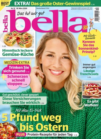 Titelbild der Ausgabe 12/2026 von bella. Diese Zeitschrift und viele weitere Frauenzeitschriften als Abo oder epaper bei United Kiosk online kaufen.