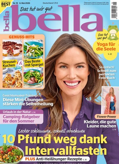 Titelbild der Ausgabe 19/2026 von bella. Diese Zeitschrift und viele weitere Frauenzeitschriften als Abo oder epaper bei United Kiosk online kaufen.
