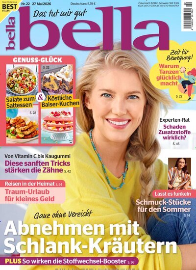 Titelbild der Ausgabe 22/2026 von bella. Diese Zeitschrift und viele weitere Frauenzeitschriften als Abo oder epaper bei United Kiosk online kaufen.