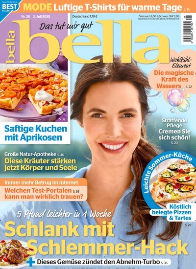 Titelbild der Ausgabe 28/2025 von bella. Diese Zeitschrift und viele weitere Frauenzeitschriften als Abo oder epaper bei United Kiosk online kaufen.